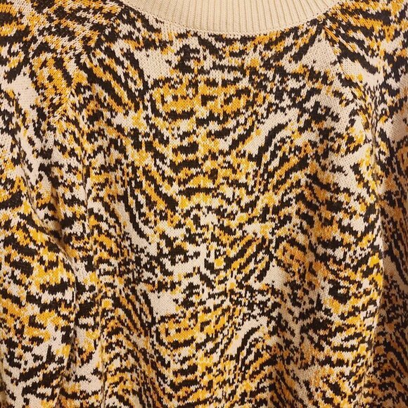 Rachel Comey | Women's Animal Print Wool Blend Crewneck Sweater (Size XL) - Picture 9 of 12